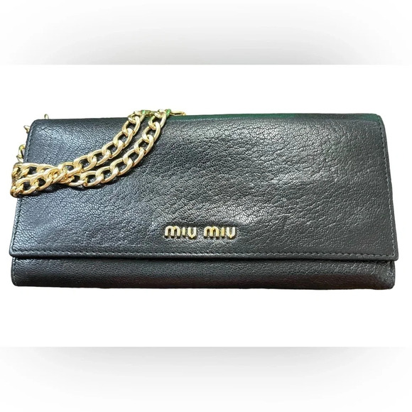 MIU MIU Madras Goatskin Long Wallet - Picture 2 of 13